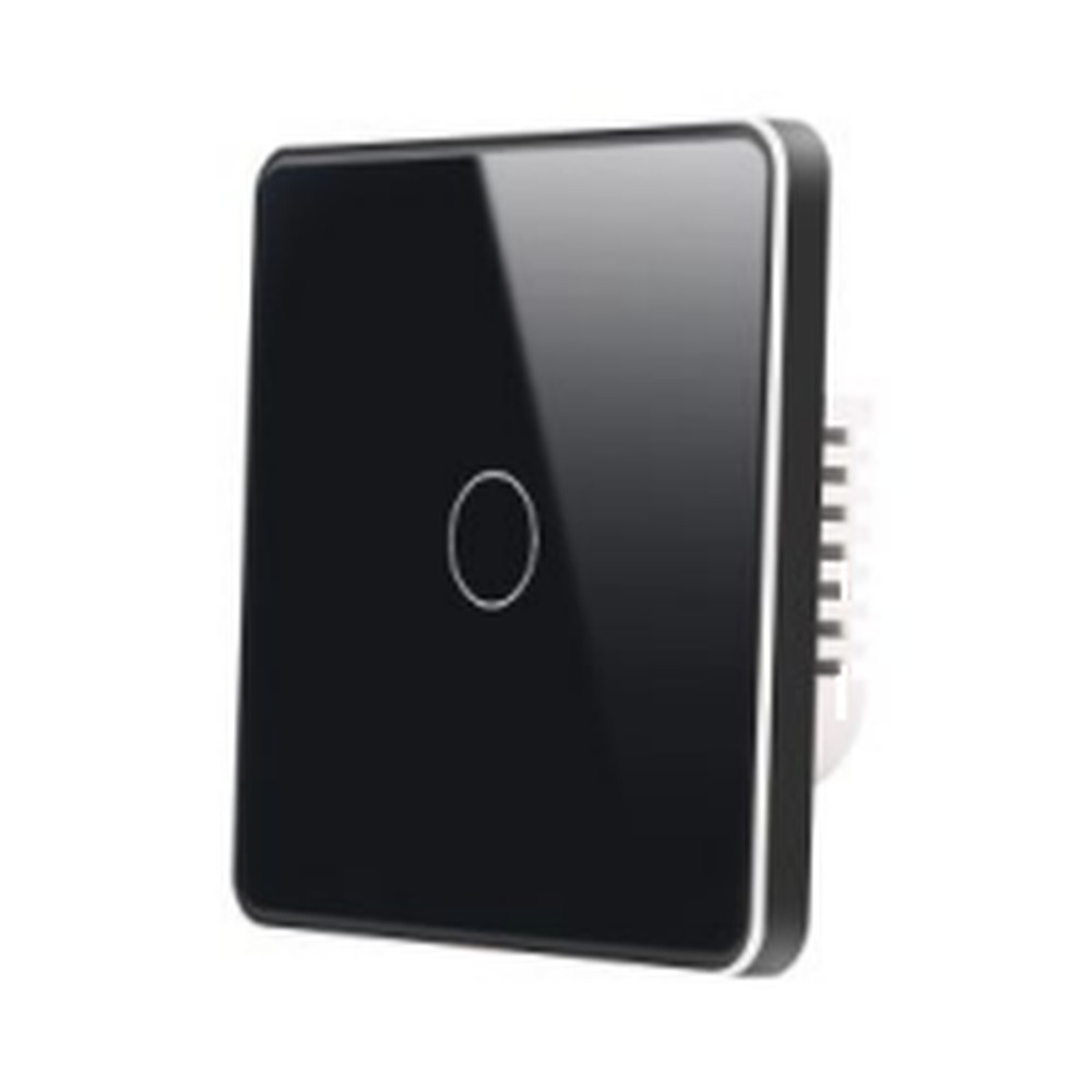 Interruptor Plano Metal Negro 1 Modulo EU - S-2123 - Similar