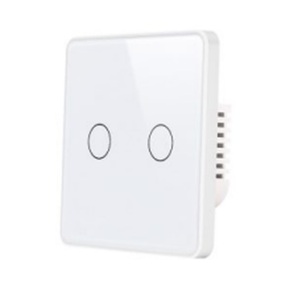 Interruptor Plano Metal Blanco 2 Modulos EU - S-2213 - Similar
