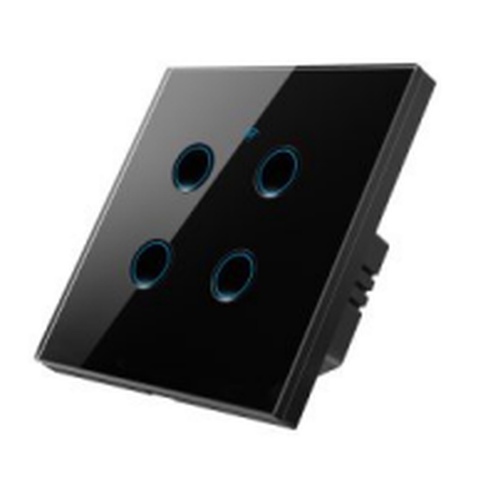Interruptor Concavo S/Marco Negro 4 Modulos EU - S-3421 - Similar