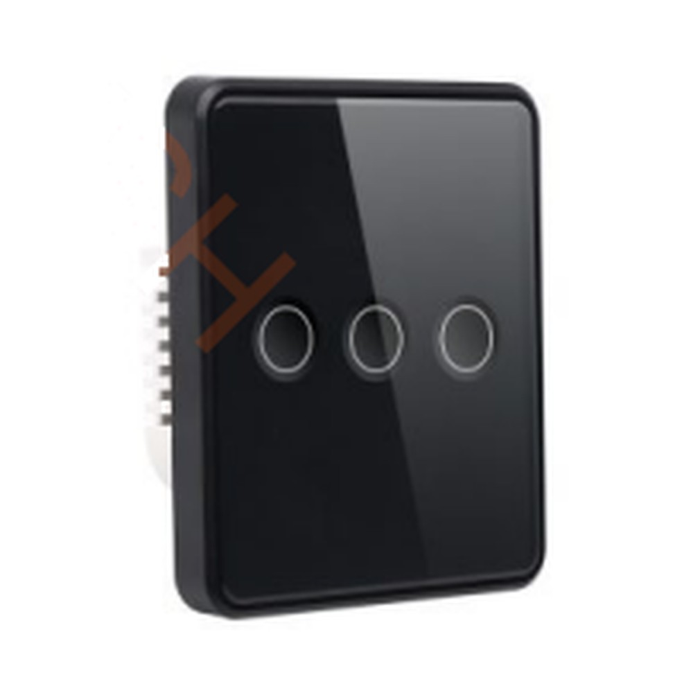 Interruptor Concavo Marco PC Negro 3 Modulos EU - S-3323 - Similar