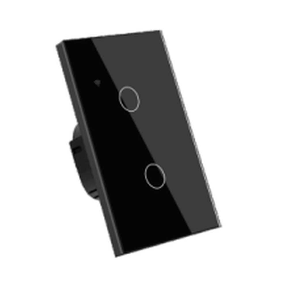 Interruptor Tactil Negro 2 Modulos US - S-1624 - Similar