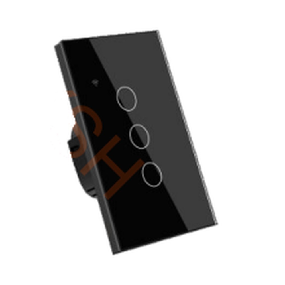 Interruptor Tactil Negro 3 Modulos US - S-1724 - Similar