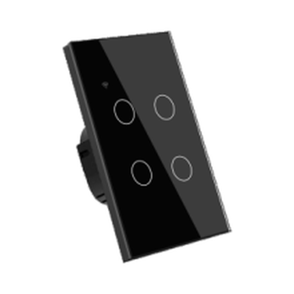Interruptor Tactil Negro 4 Modulos US - S-1824 - Similar