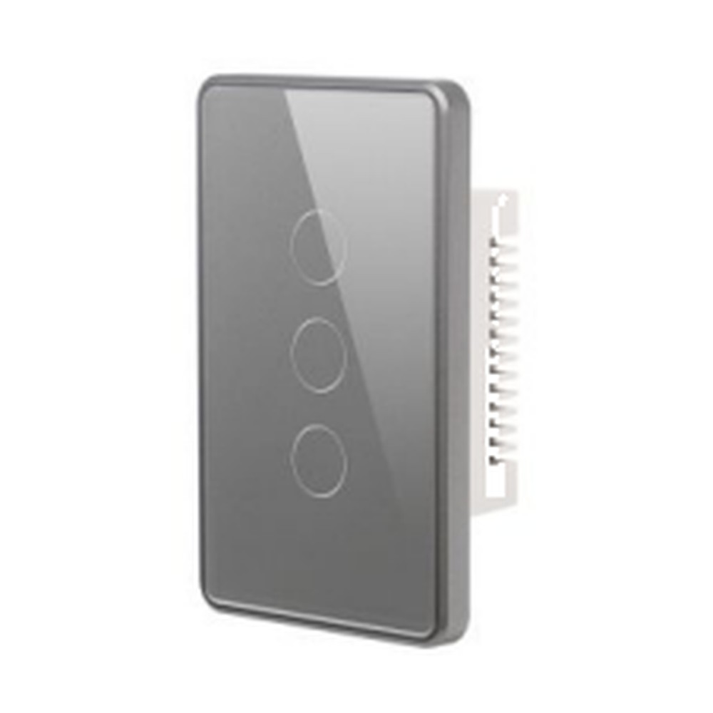 Interruptor Plano PC Gris 3 Modulos US - S-1743 - Similar