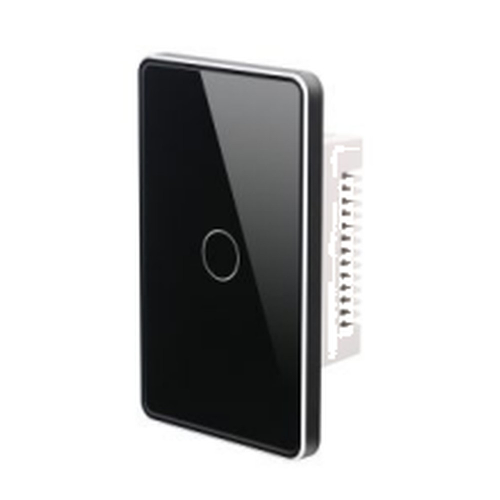 Interruptor Plano Metal Negro 1 Modulo US - S-2523 - Similar
