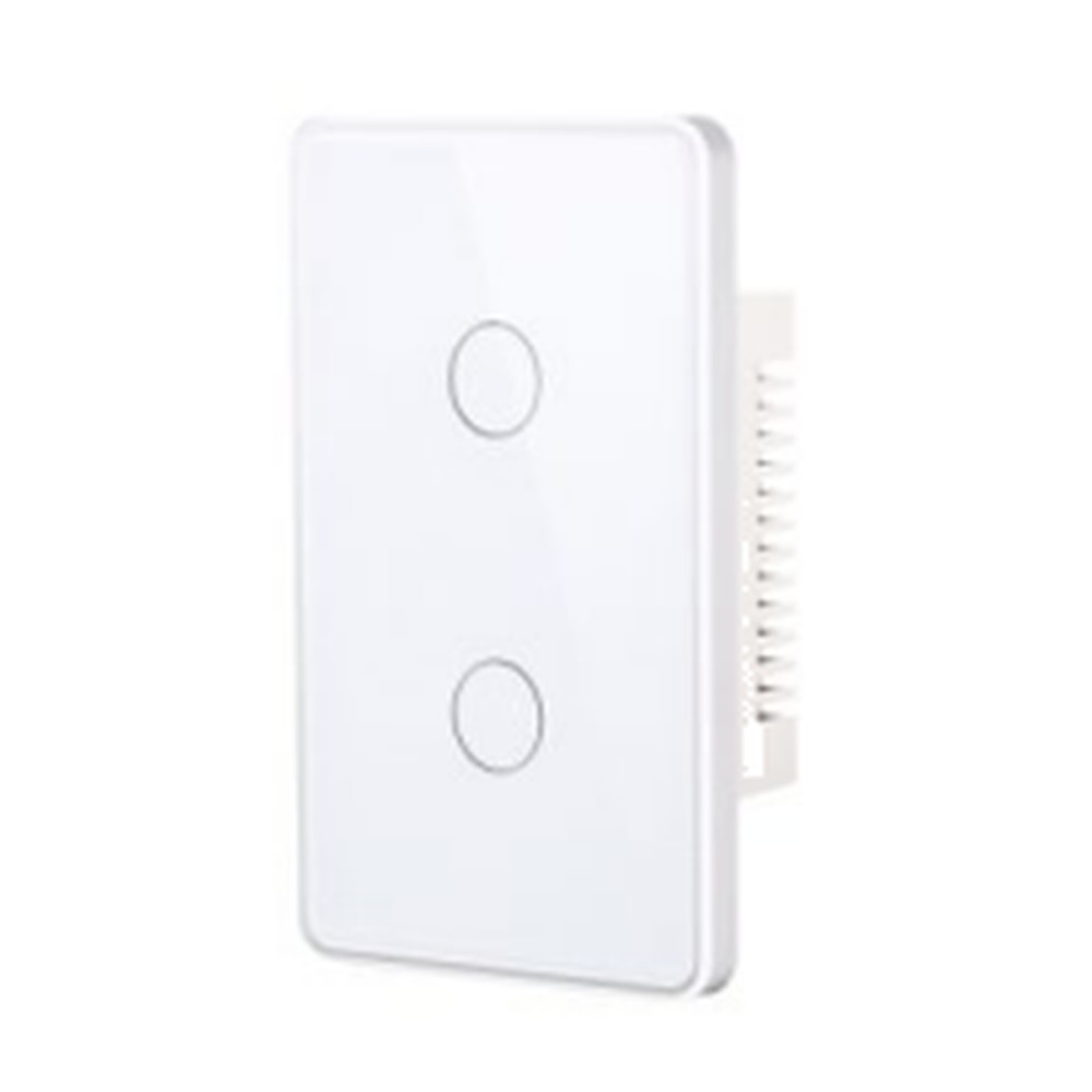 Interruptor Plano Metal Blanco 2 Modulos US - S-2613 - Similar