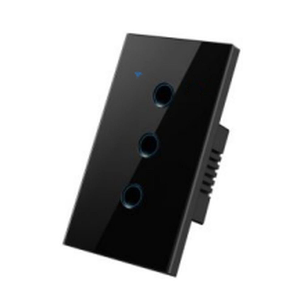 Interruptor Concavo S/Marco Negro 3 Modulos US - S-3721 - Similar