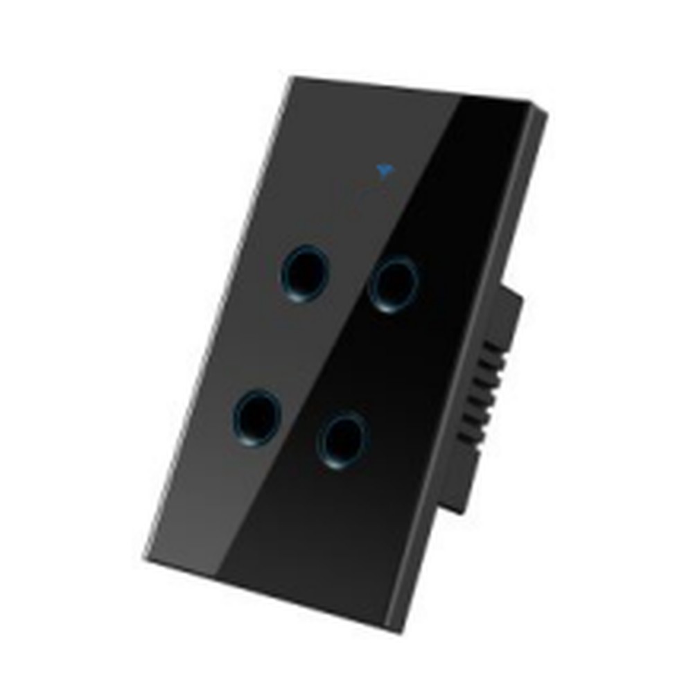 Interruptor Concavo S/Marco Negro 4 Modulos US - S-3821 - Similar