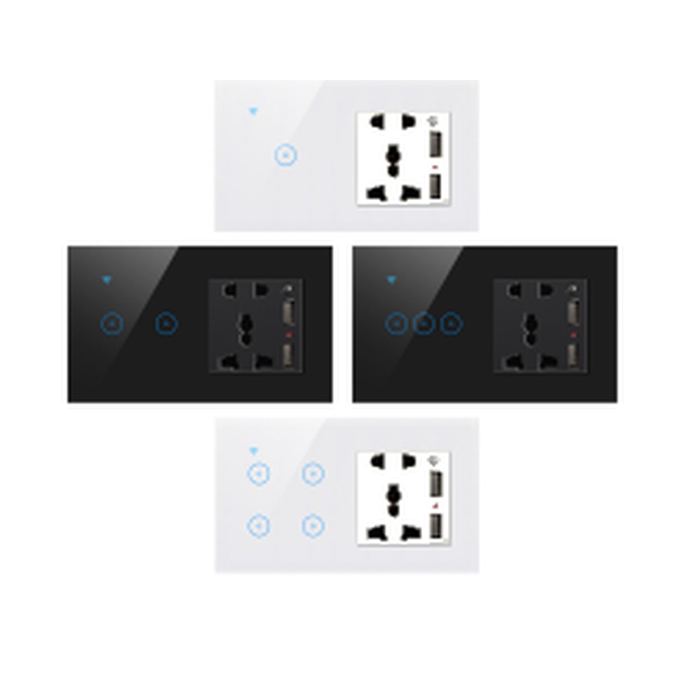 Tomacorriente Universal c/USB+Interruptor Luz - S-US10 - Similar