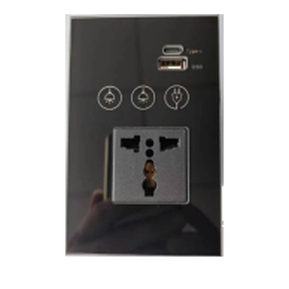 Tomacorriente Universal 1USB+1TypeC - S-US15 - Similar