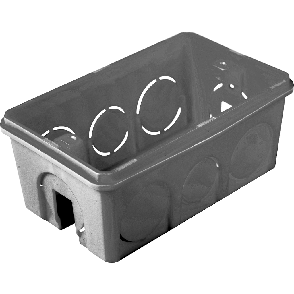 Caja De Llave Plastica Rectangular 4X2 Gris - Tramontina