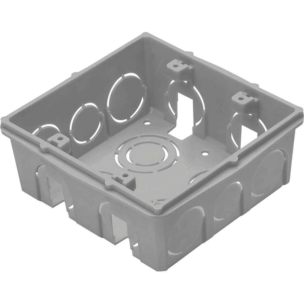 Caja De Llave Plastica Cuadrada 4X4 Pulg Gris - Tramontina