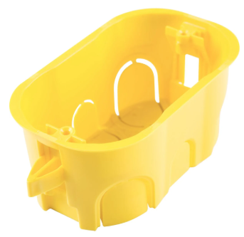 Caja De Llave Plastica Rectangular 4X2 Pulgadas Para Drywall Amarilla - Tramontina