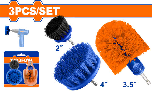 Cepillos Multiusos (vástago 1/4) (3 Pzs) - Wadfow