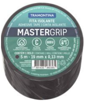 Cinta Aisladora 5M X 19MM X 0,13MM Negro Mastergrip - Tramontina