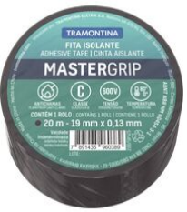 Cinta Aisladora 20M X 19MM X 0,13MM Negro Mastergrip - Tramontina