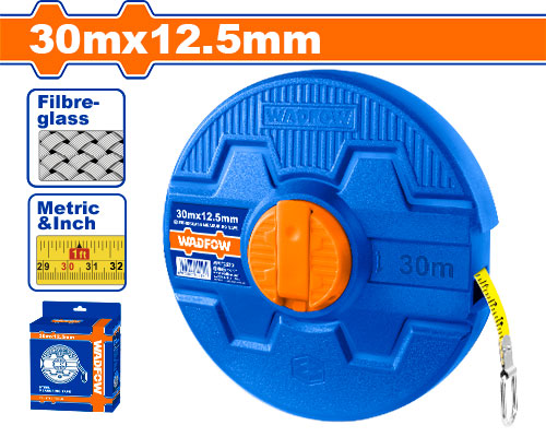 Cinta Métrica De Fibra De Vidrio 30M X 12.5MM - Wadfow