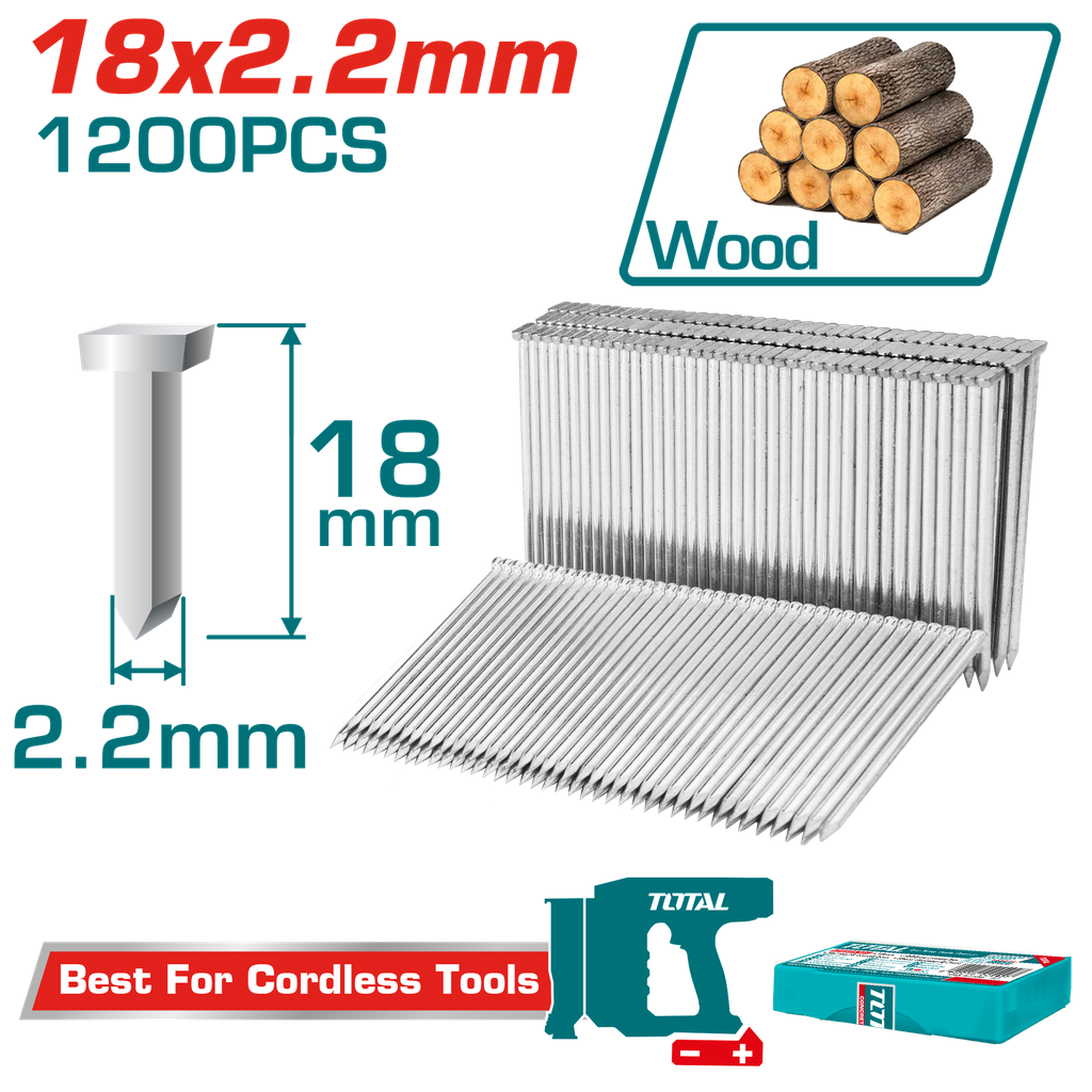 Clavijas Para Clavadora 18MM (1200 Pzs) - Total