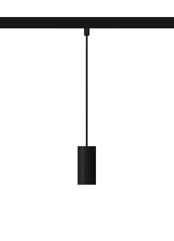 Colgante LED P/ Riel Magnetico 8W Luz Calida Negro Ivuch Argo