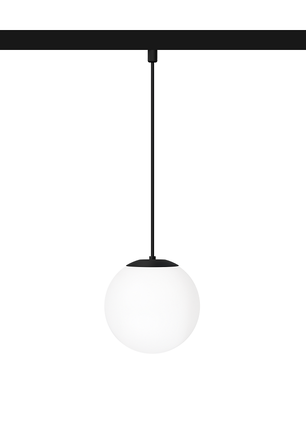 Colgante LED P/ Riel Magnetico 9W Luz Calida Globo Opal Keran Argo