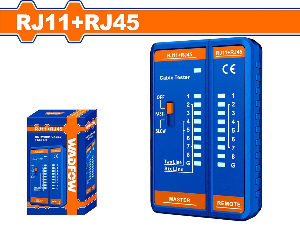 Comprobador De Cables De Red Rj11+rj45 - Wadfow