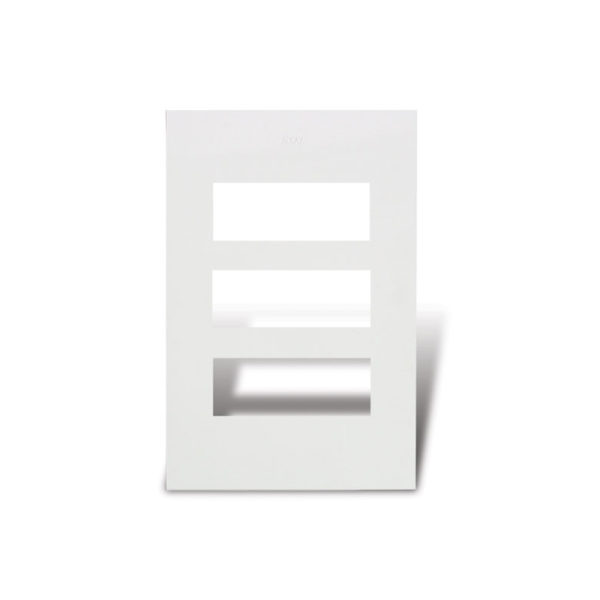 Conjunto De Placa Blanca De 3 Modulos Con Soporte - Linea Siglo 21 - Cambre
