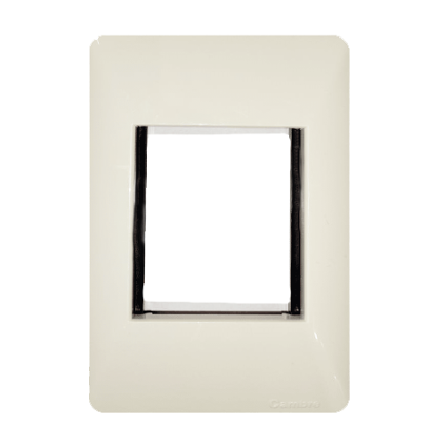 Conjunto De Placa Blanca De 3 Modulos Con Soporte - Linea Siglo 22 - Cambre