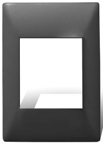 Conjunto De Placa Gris De 3 Modulos Con Soporte - Linea Siglo 22 - Cambre