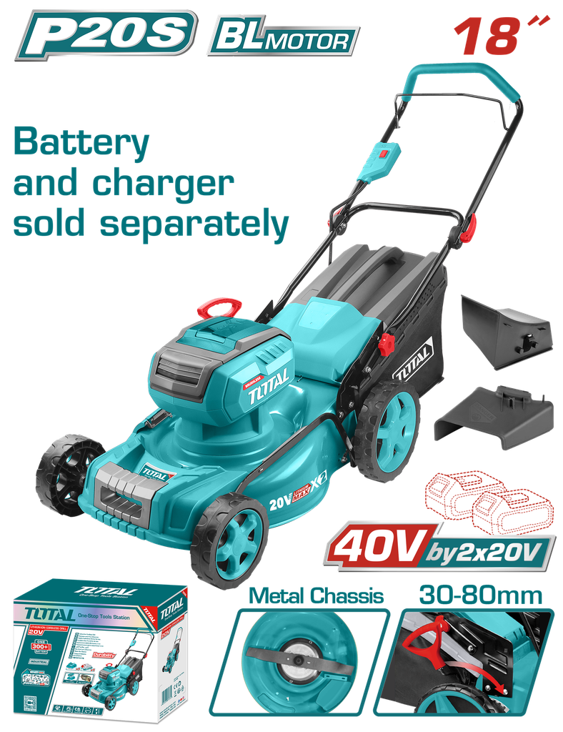 Cortacesped A Bateria 20V+20V BL - Sin Bat - Tlmli20185 - Total