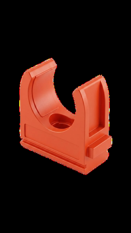 Abrazadera Clip Conduit Elektron 25mm - Naranja