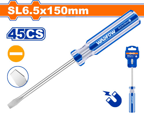 Destornillador Plano Sl6.5x150mm - 45CS - Wadfow