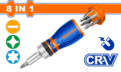 Destornillador Punta Intercambiable (8 En 1) Con Criquet - Crv - Wadfow