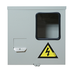 Gabinete Metalico Compacto Para 3 Medidores Monofasicos (limitadora 100A) Gris - Cominsa Electric