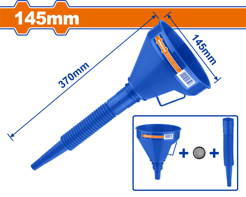 Embudo 145MM 2 En 1 Largo - Wadfow