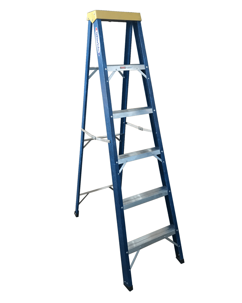 Escalera De Fibra De Vidrio - Premium - Tijera Simple - 6P - 1,80 M - Wbertolo