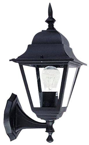 Farol Aplique 4 Caras De 1 Luz Negro Argo