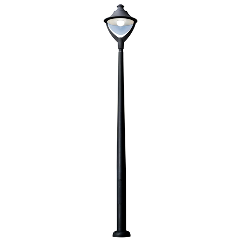 Farola Beppe H:680mm E27 De 1 Luz C/ Lamp LED 50W Calida Negro Fumagalli