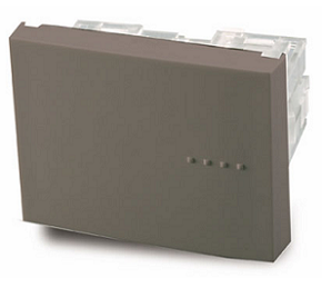 Interruptor Paralelo Gris 10A Tecla Doble - Linea Bauhaus - Cambre