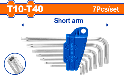 Juego De Llaves Torx T10 - T40 (7 Pzs) - Wadfow