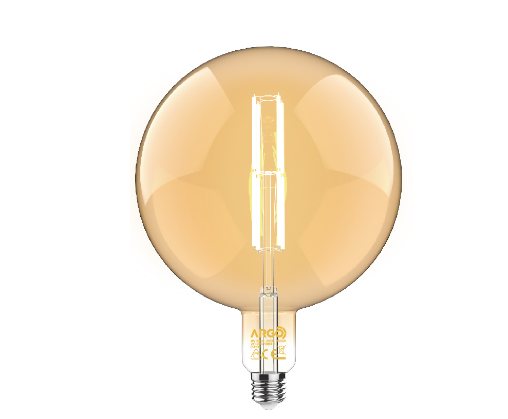 Lampara LED Vintage E27 Globo 6W Ø20cm 2100K Dimerizable Argo