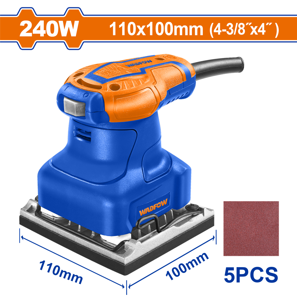 Lijadora Orbital Cuadrada 240W 110X100MM - Wfa1503 - Wadfow
