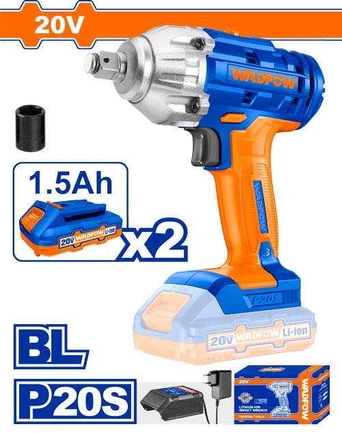 Llave De Impacto A Batería 20V 300NM - 2BAT/CAR - Wcd1512 - Wadfow