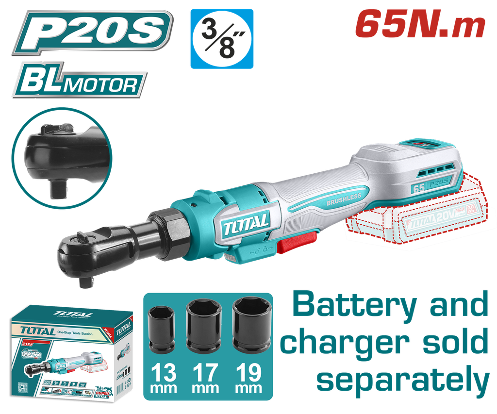 Llave De Impacto Criquet A Bateria 20V 65NM 3/8PULG - Sin Bat - Tdrli206521 - Total