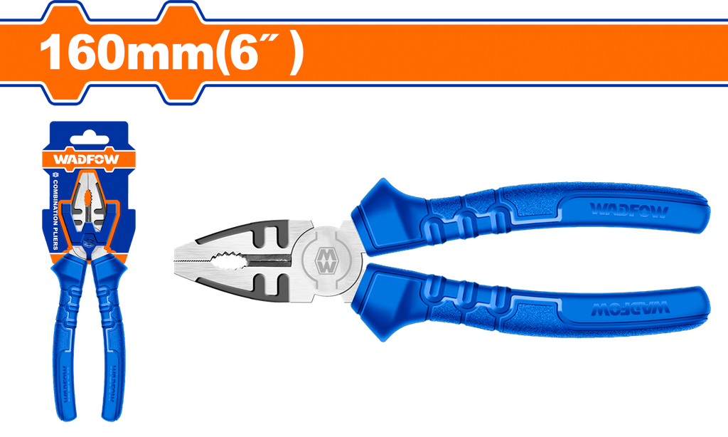 Pinza Combinada 160MM Con Lima (mango Seguro) - Wadfow