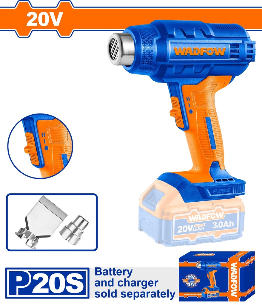 Pistola De Calor A Bateria 20V - Sin Bat - Wkh1501 - Wadfow