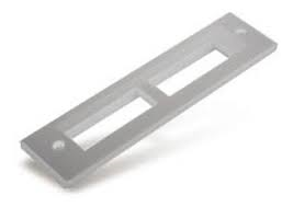 Placa De Perfileria Color Aluminio De 2 Modulos - Cambre