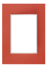 Placa Naranja De 4 Modulos - Linea Bauhaus - Cambre