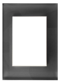 Placa Vidrio Negro De 4 Modulos - Linea Bauhaus - Cambre