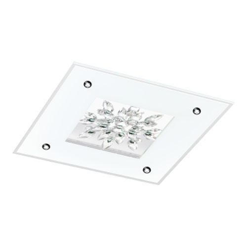 Plafon Benalua 1 De 1 Luz C/ Lamp LED 36W Calida Cromo/transparente Eglo