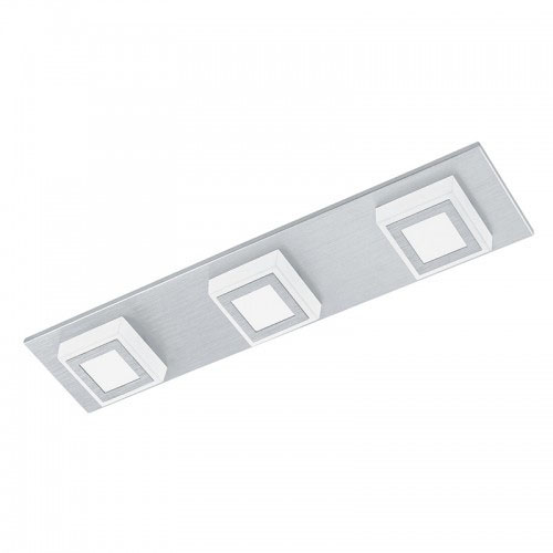 Plafon Masiano De 3 Luces Calida Plata/blanco Eglo
